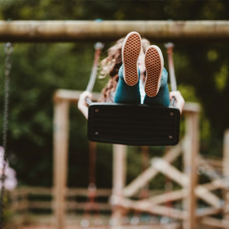 Child on swing